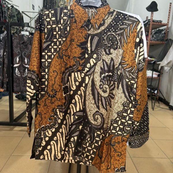 Hem Batik Lengan Panjang Pria Ukuran M L XL XXL XXXL