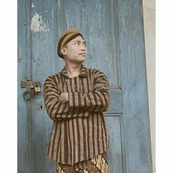 Baju Surjan Lurik Dewasa Atasan Adat Jawa Elegan