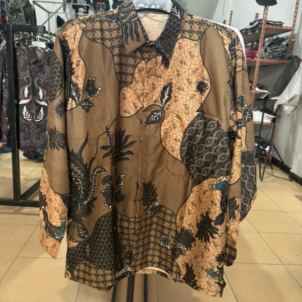 Hem Batik Lengan Panjang Pria Ukuran M L XL XXL XXXL