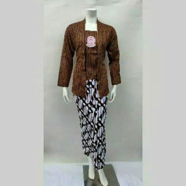 Kebaya Lurik Dewasa Tradisional Elegan Ukuran Lengkap