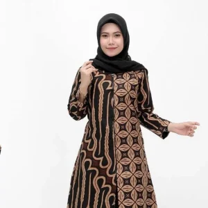 Tunik Batik Wanita Modern Elegan Bahan Premium