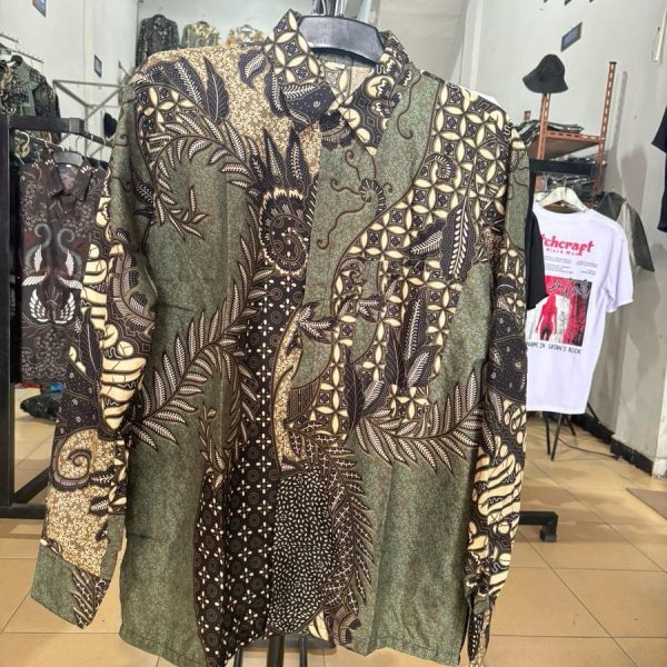 Hem Batik Lengan Panjang Pria Ukuran M L XL XXL XXXL