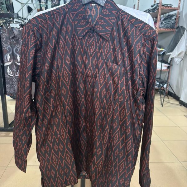 Hem Batik Lengan Panjang Pria Ukuran M L XL XXL XXXL