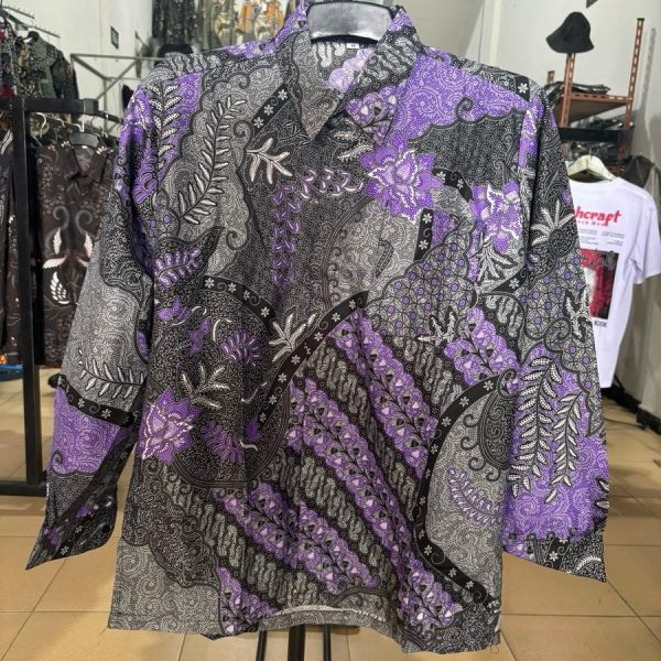 Hem Batik Lengan Panjang Pria Ukuran M L XL XXL XXXL